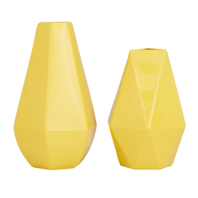 CosmoLiving by Cosmopolitan Geometric Vase (Set of 2), , grid
