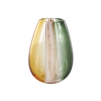 Bayberry Lane Ombre Vase with Textured Stripe Details, , large
