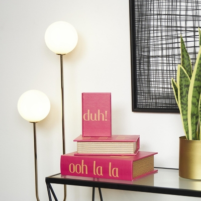 Bayberry Lane Ooh La La Faux Storage Book Box (Set of 3), , rollover