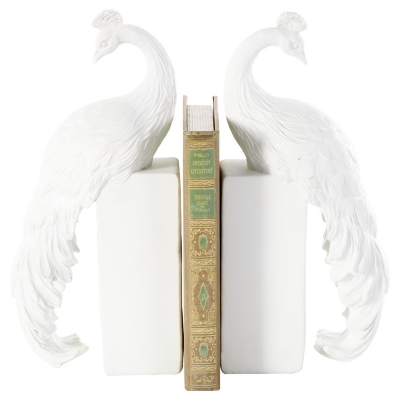 Bayberry Lane Peacock Textured Bookends (Set of 2), , large