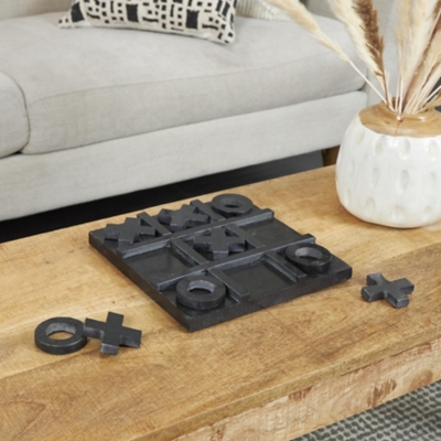 Bayberry Lane Tic Tac Toe Game Set, Black, rollover