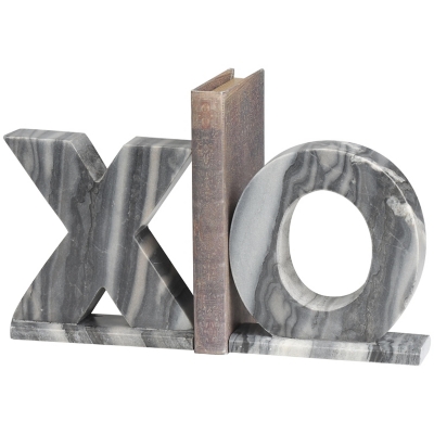 Bayberry Lane X and O Sleek Bookends (Set of 2), , large