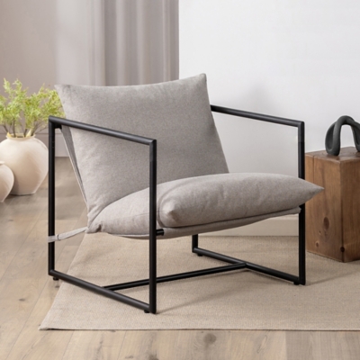 ZINUS Sling Accent Chair, Tan, rollover