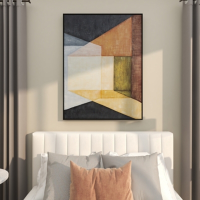 Bayberry Lane Colorblock Abstract Framed Wall Art 30" x 39", Multi