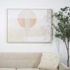 Bayberry Lane Abstract Framed Wall Art 36" x 47", Cream