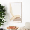 Bayberry Lane Abstract Overlapping Shapes Framed Wall Art 25" x 37 ", Brown