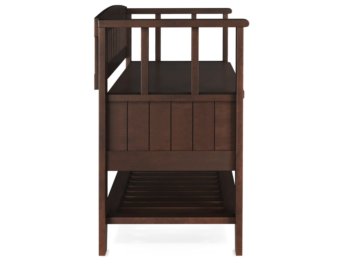 Simpli Home Acadian Entryway Storage Bench with Shelf, , large