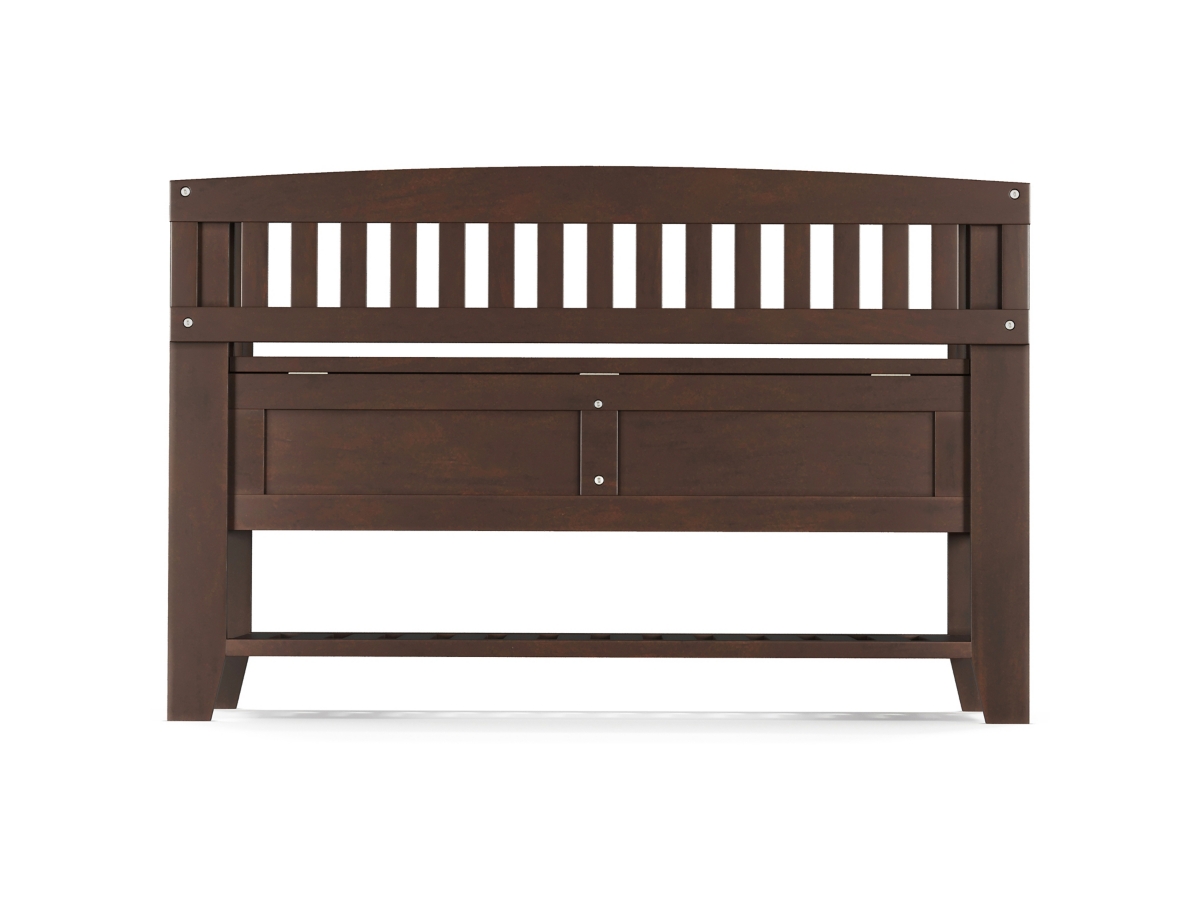 Simpli Home Acadian Entryway Storage Bench with Shelf, , large