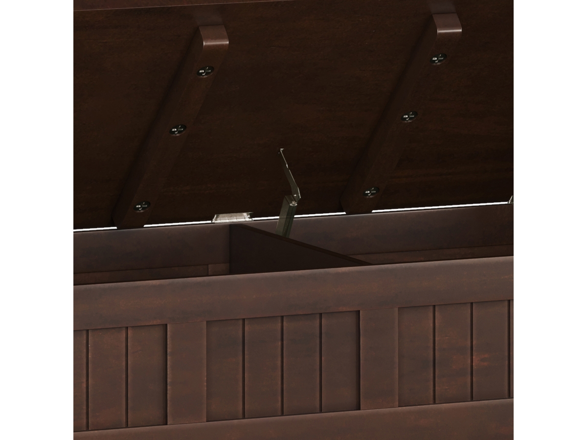 Simpli Home Acadian Entryway Storage Bench with Shelf, , large