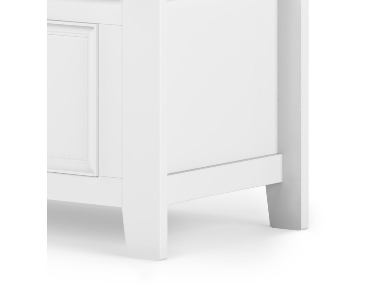 Simpli Home Amherst Small Entryway Storage Bench, White, large