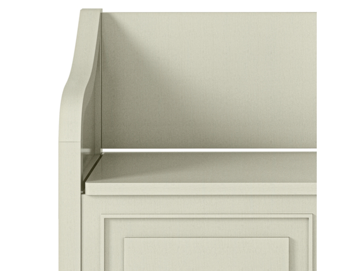 Simpli Home Connaught Entryway Storage Bench, Antique White, large