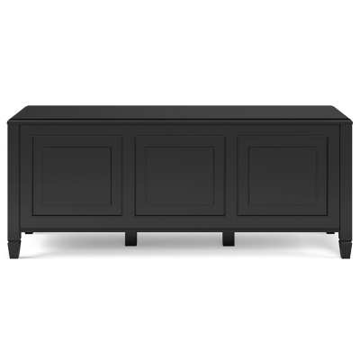 Simpli Home Connaught Storage Bench Trunk, Black, large