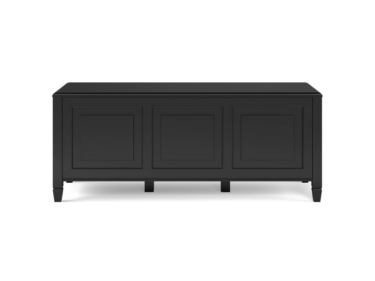 Simpli Home Connaught Storage Bench Trunk, Black, large