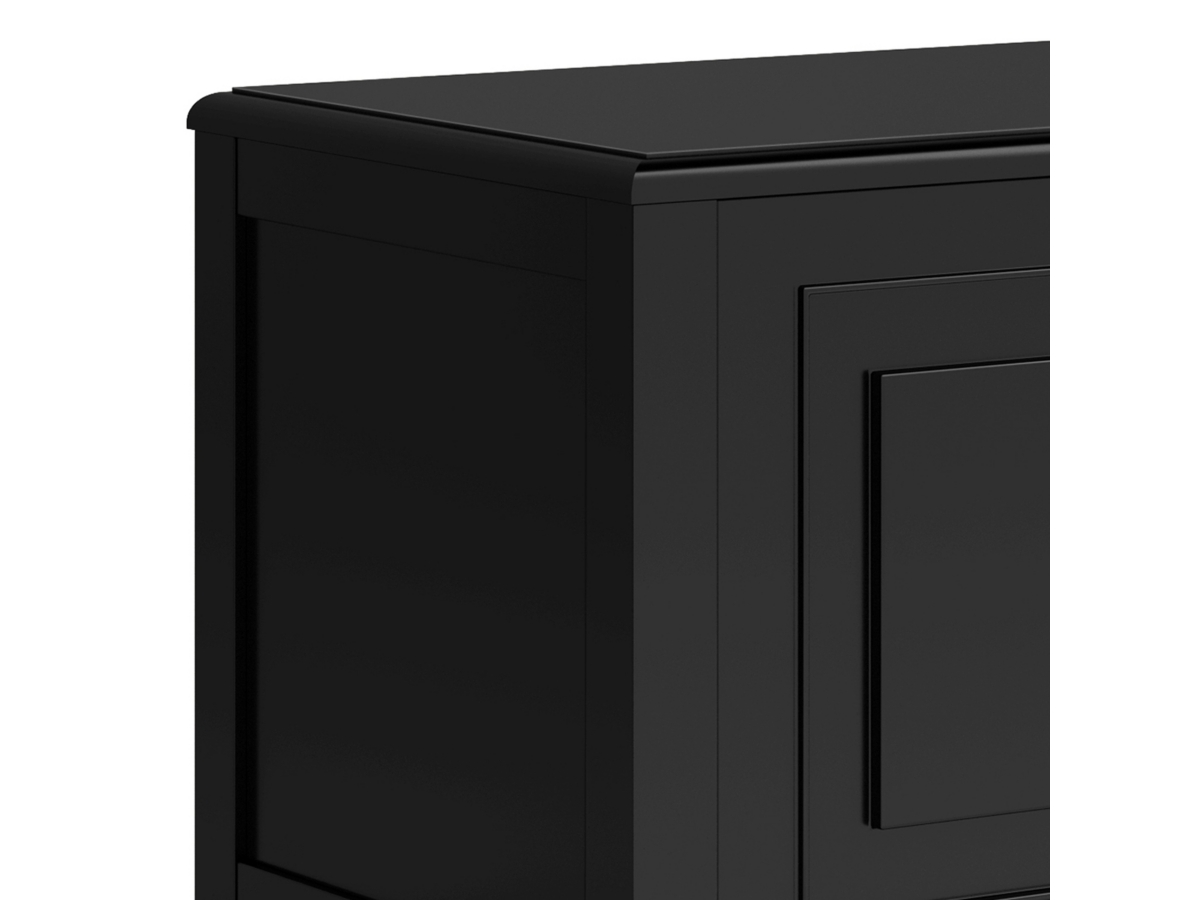 Simpli Home Connaught Storage Bench Trunk, Black, large