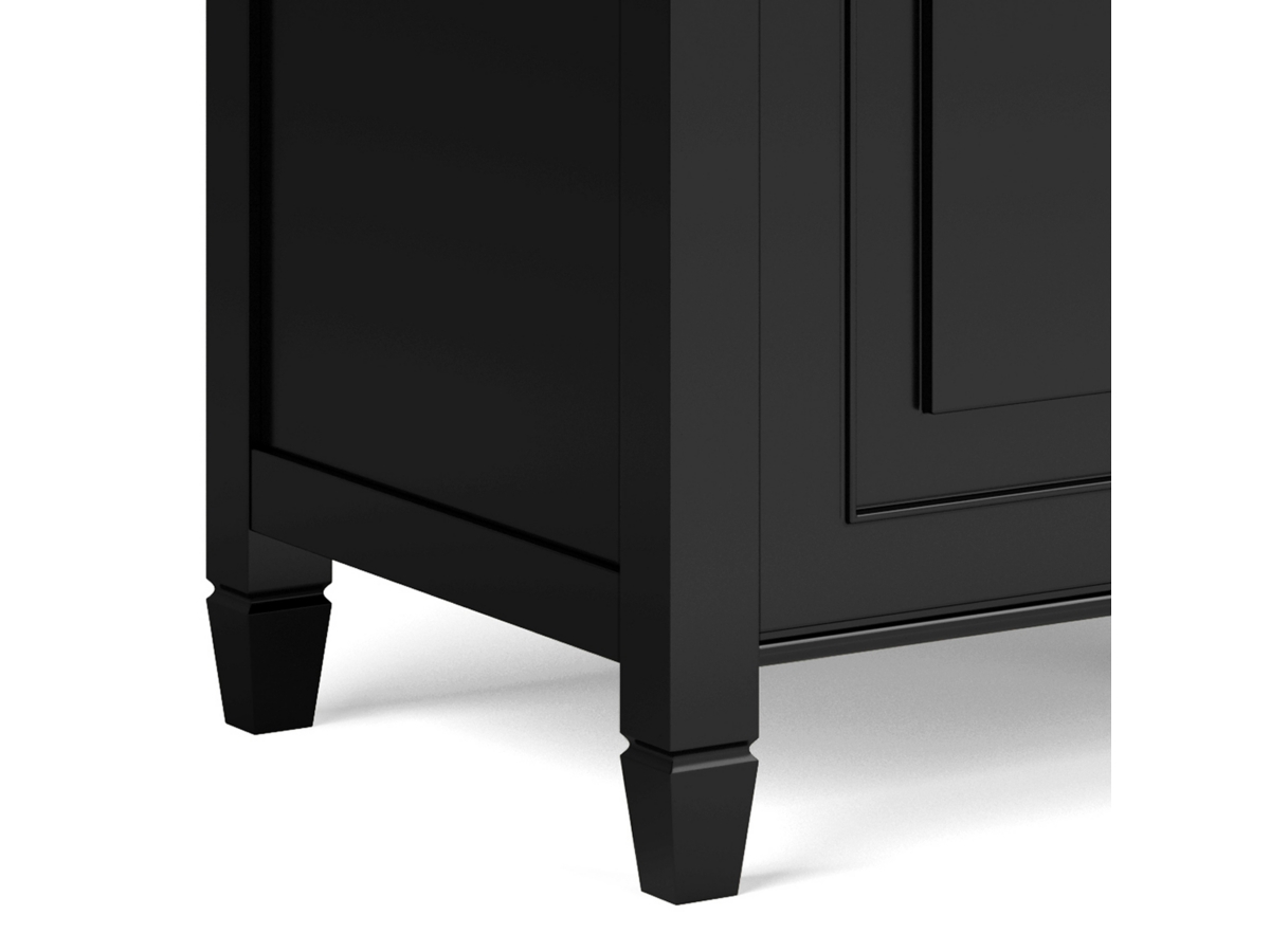 Simpli Home Connaught Storage Bench Trunk, Black, large