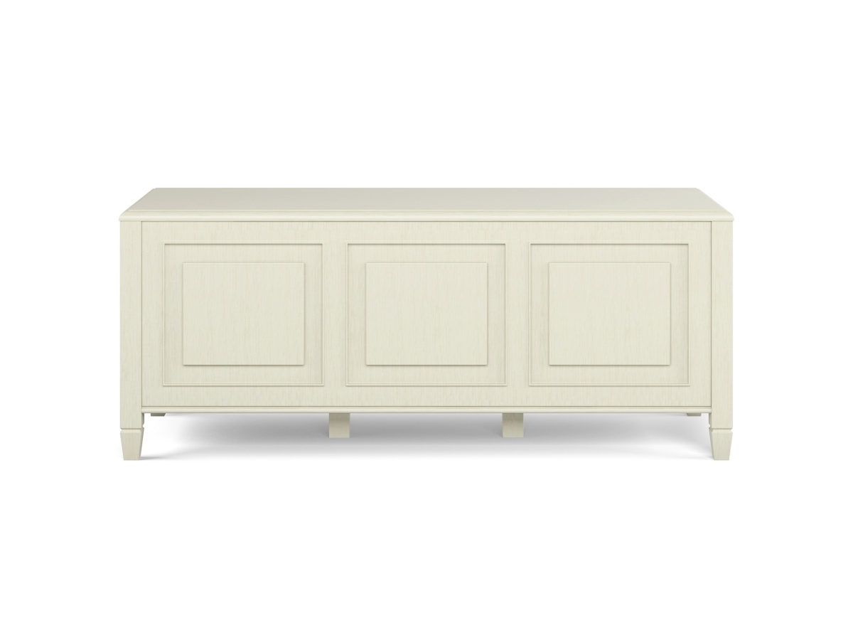 Simpli Home Connaught Storage Bench Trunk, Antique White, large