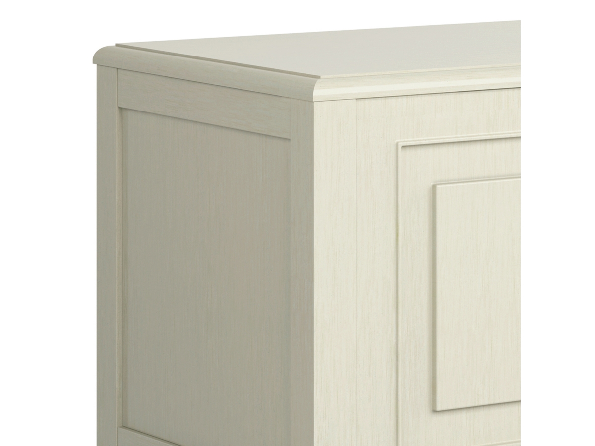 Simpli Home Connaught Storage Bench Trunk, Antique White, large