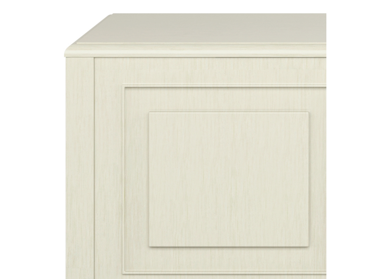 Simpli Home Connaught Storage Bench Trunk, Antique White, large