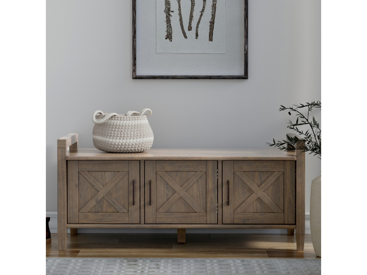 Simpli Home Ela Entryway Storage Bench, , large