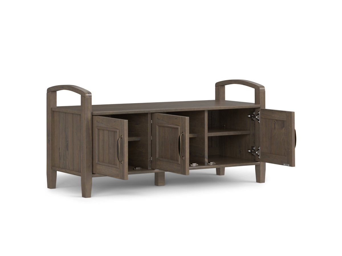 Simpli Home Lev Entryway Storage Bench, , large