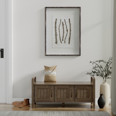 Simpli Home Lev Entryway Storage Bench