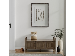 Simpli Home Lev Entryway Storage Bench