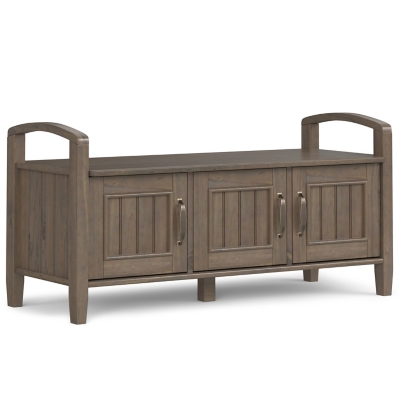 Simpli Home Lev Entryway Storage Bench, , large