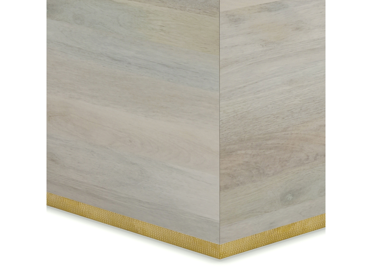 Simpli Home Abba Coffee Table, White Wash, large