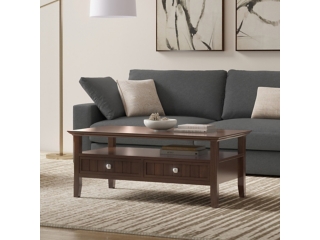 Simpli Home Acadian Coffee Table with Drawer