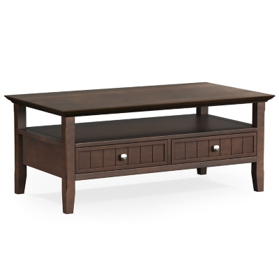 Simpli Home Acadian Coffee Table with Drawer, , large