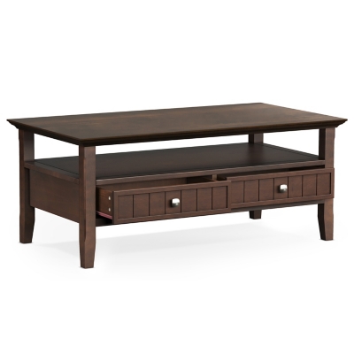 Simpli Home Acadian Coffee Table with Drawer, , large