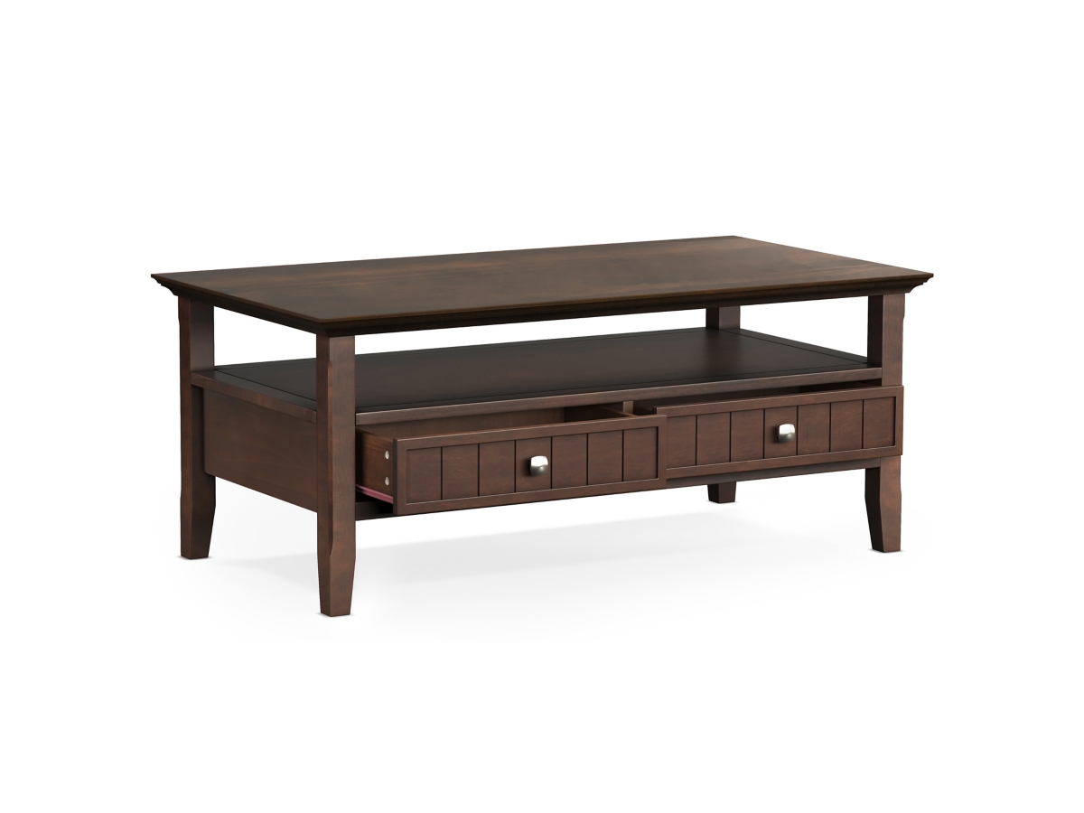 Simpli Home Acadian Coffee Table with Drawer, , large