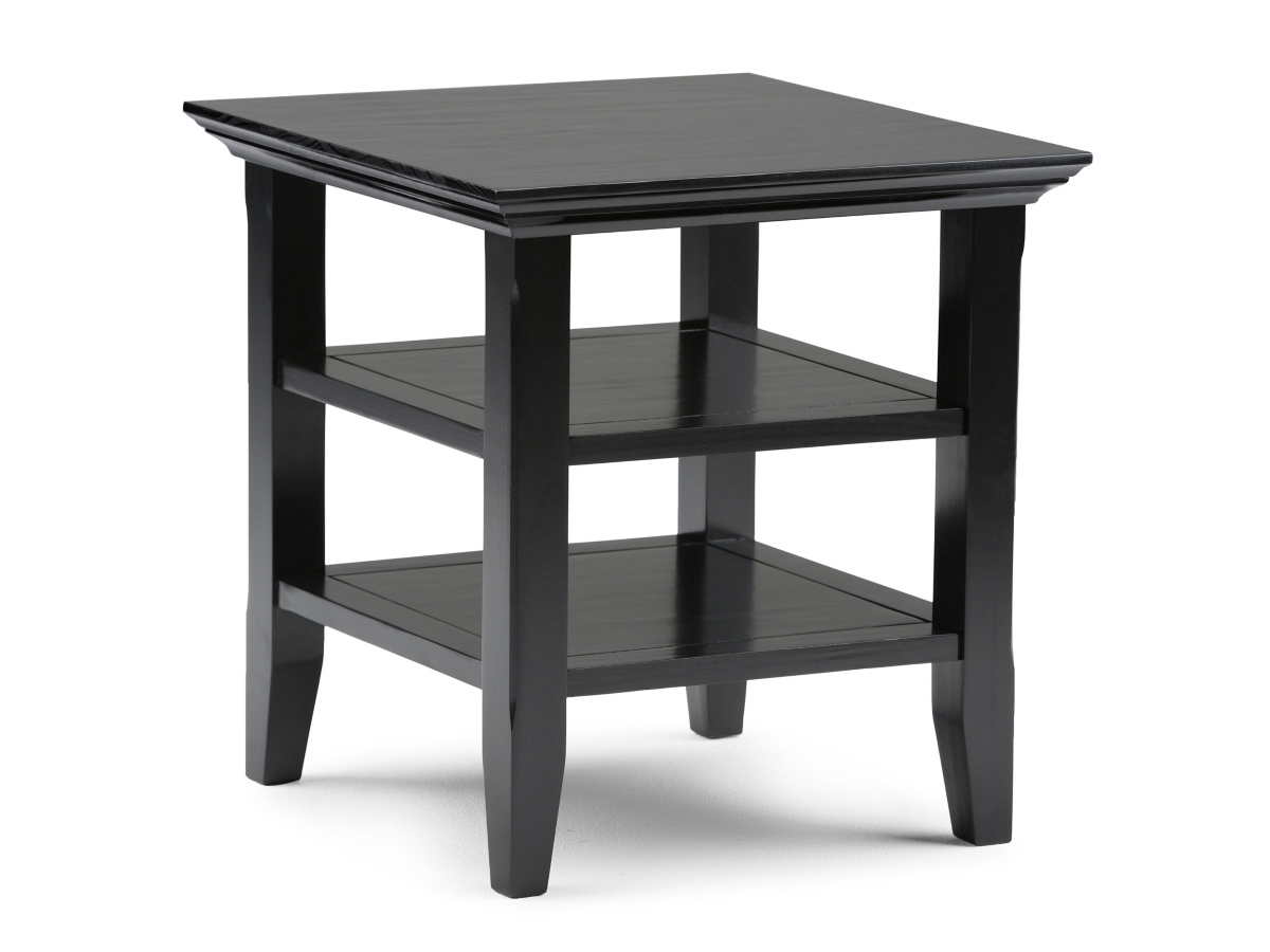 Simpli Home Acadian End Table, Black, large