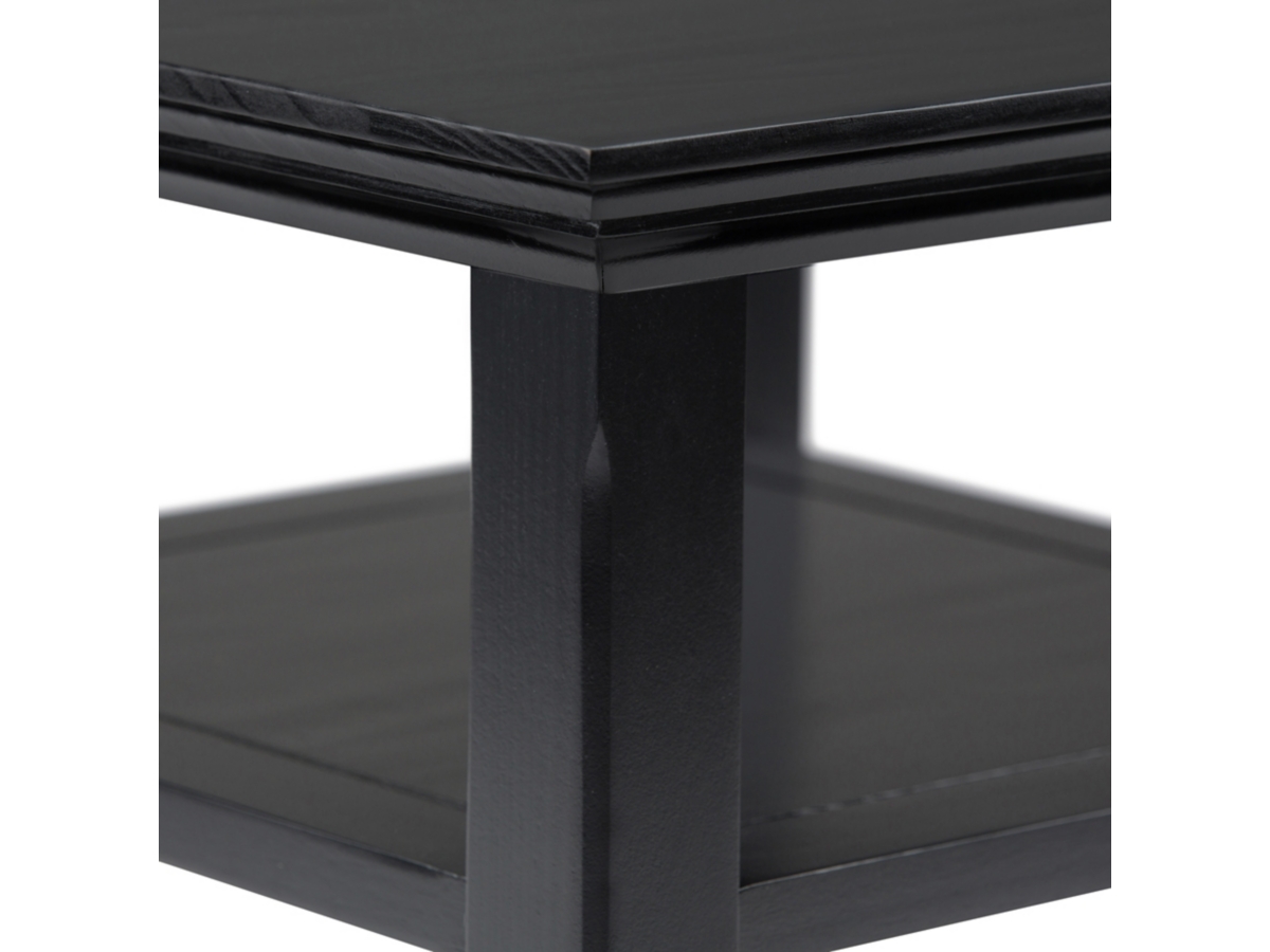 Simpli Home Acadian End Table, Black, large