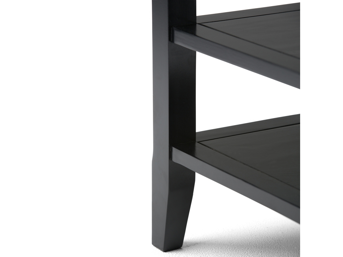 Simpli Home Acadian End Table, Black, large
