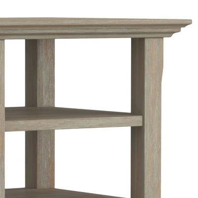 Simpli Home Acadian End Table, Distressed Gray, large