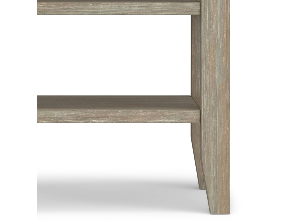 Simpli Home Acadian End Table, Distressed Gray, large