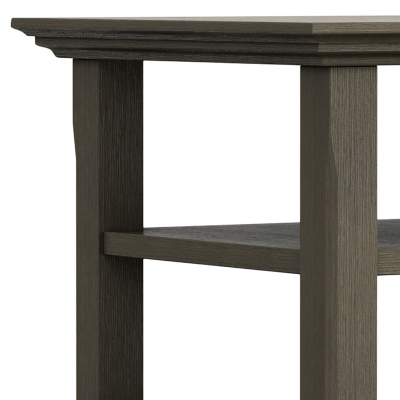 Simpli Home Acadian End Table, Farmhouse Gray, large