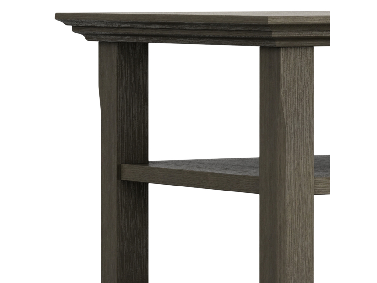 Simpli Home Acadian End Table, Farmhouse Gray, large