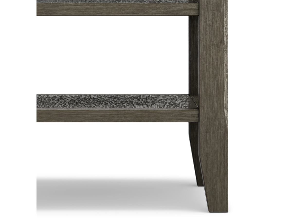Simpli Home Acadian End Table, Farmhouse Gray, large