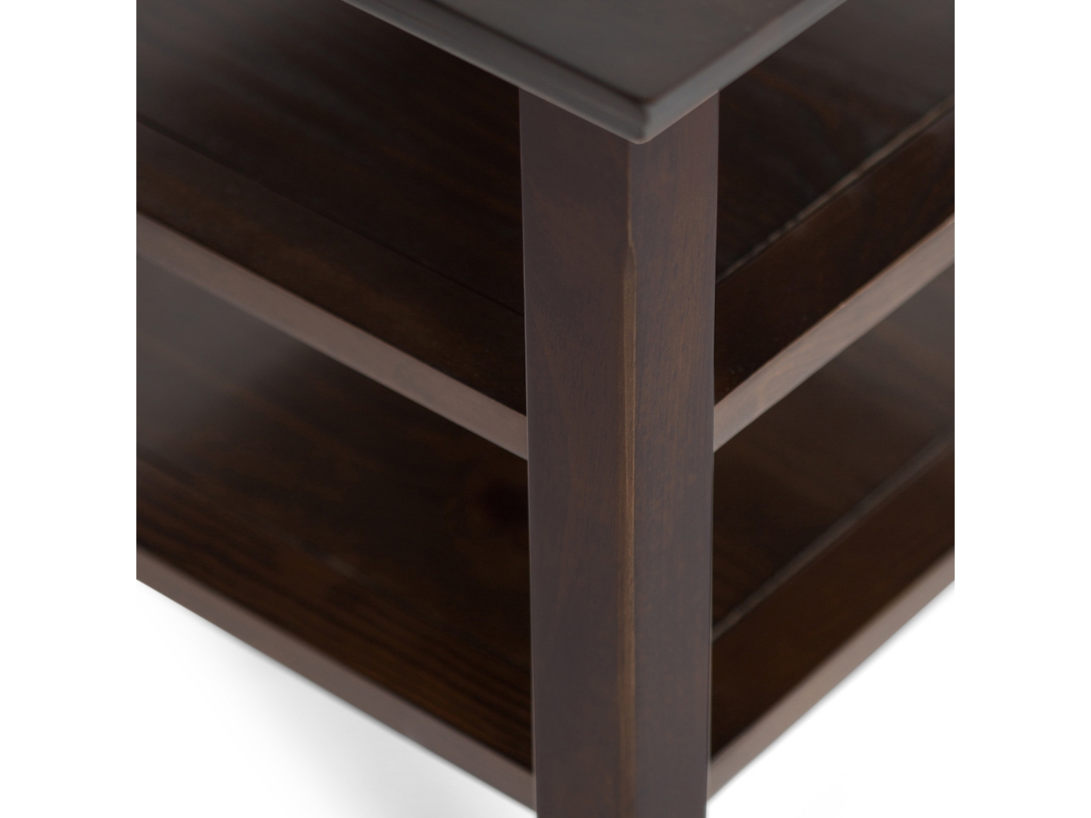 Simpli Home Acadian End Table, Brunette Brown, large