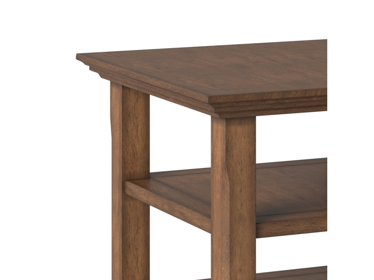 Simpli Home Acadian End Table, Rustic Natural Aged Brown, large