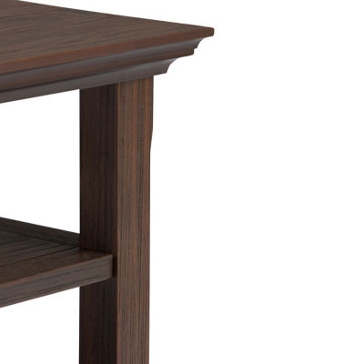 Simpli Home Acadian End Table, Farmhouse Brown, large