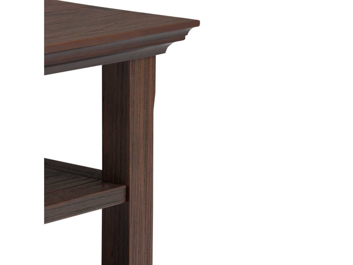 Simpli Home Acadian End Table, Farmhouse Brown, large