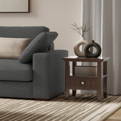 Simpli Home Acadian End Table with Drawer, , large