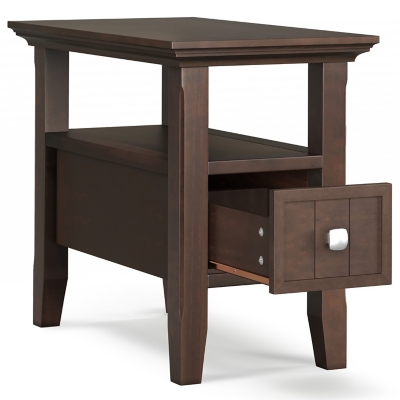 Simpli Home Acadian Narrow Side Table with Drawer, , large