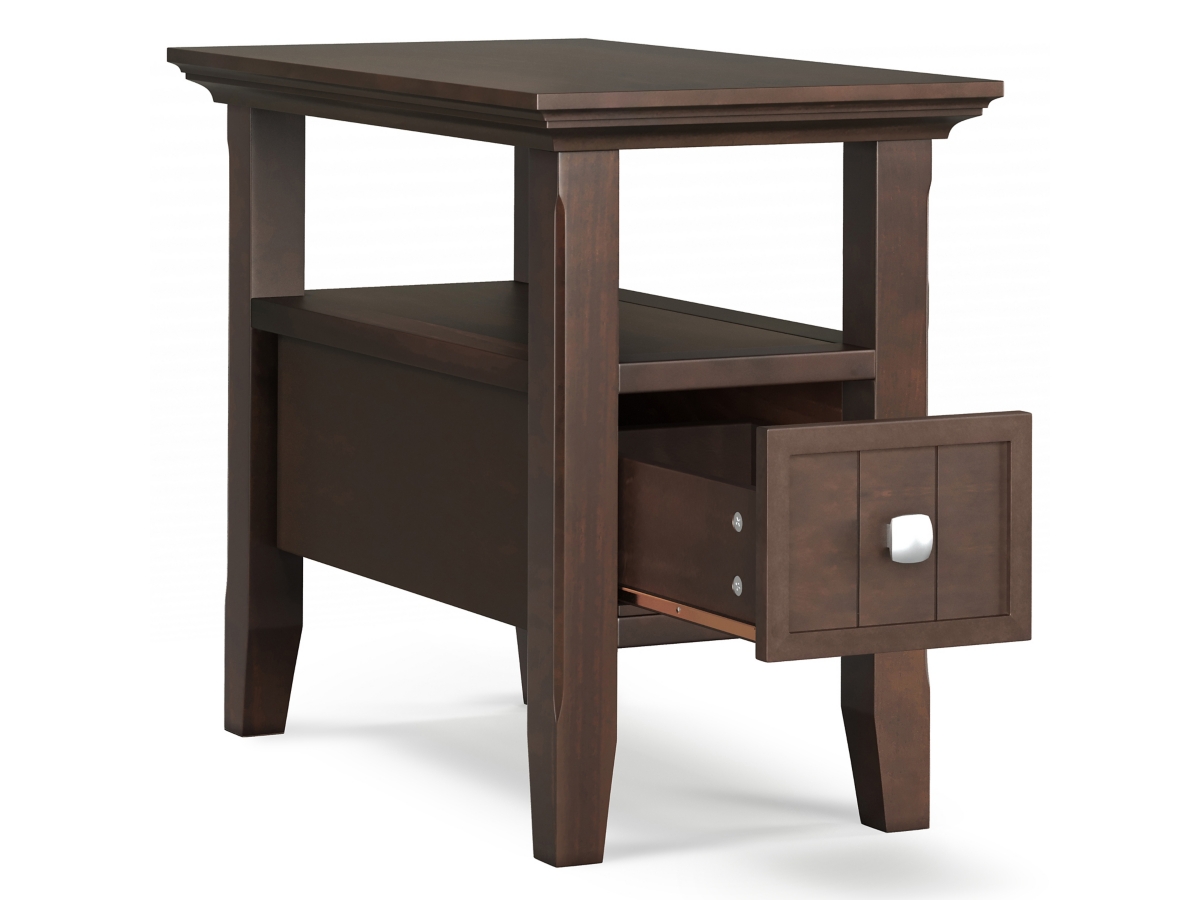 Simpli Home Acadian Narrow Side Table with Drawer, , large