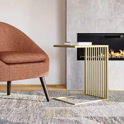 Simpli Home Dorval C-Shaped End Table, , large