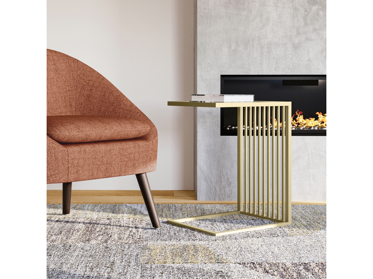 Simpli Home Dorval C-Shaped End Table, , large