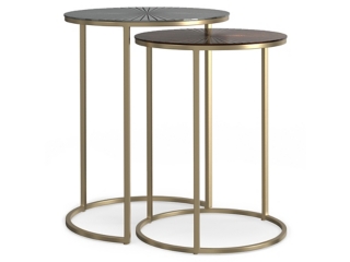 Simpli Home Drake 2 Piece Nesting End Table
